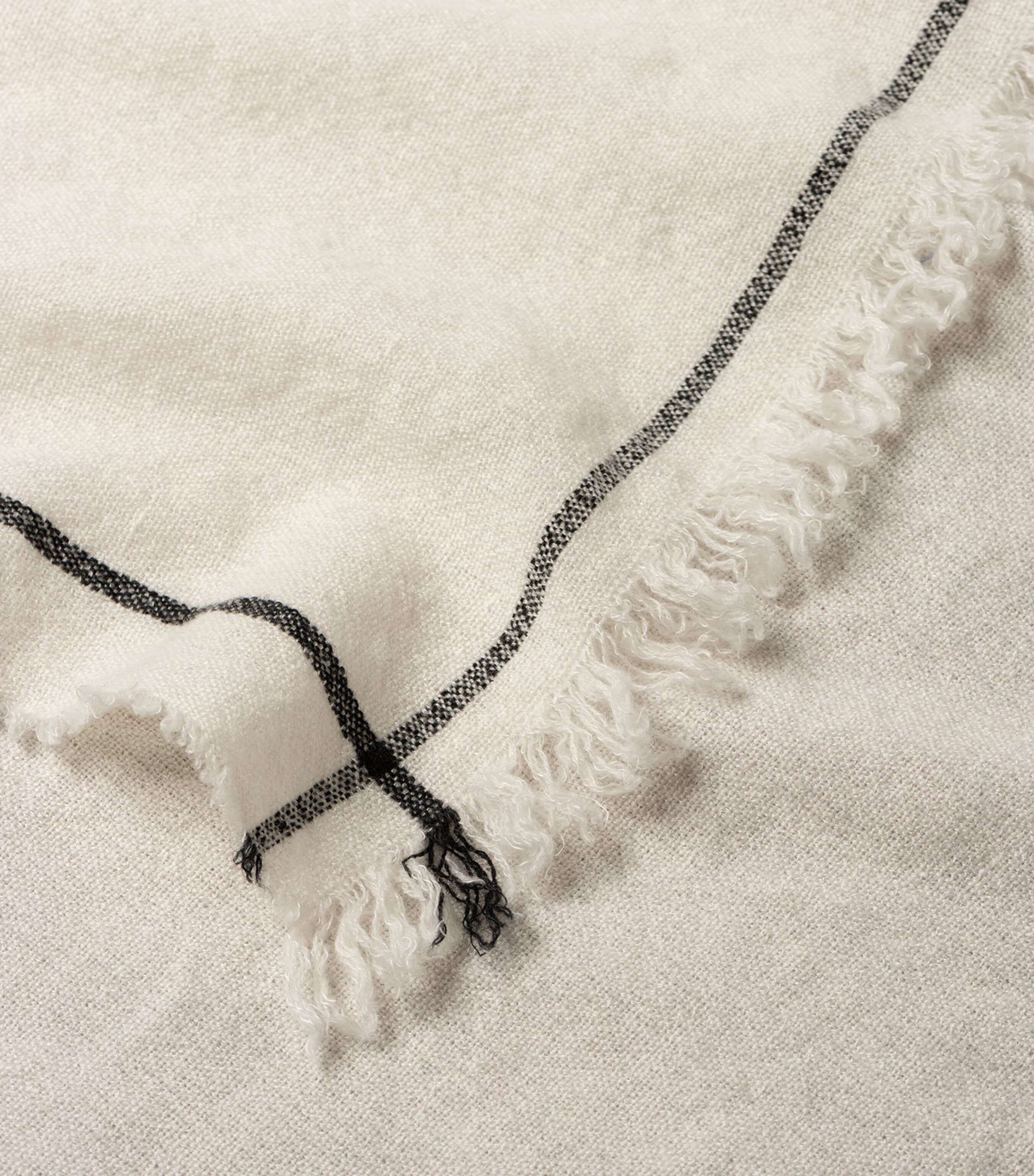 Begg x Co cashmere-linen Kos Washed Thorens throw - British product