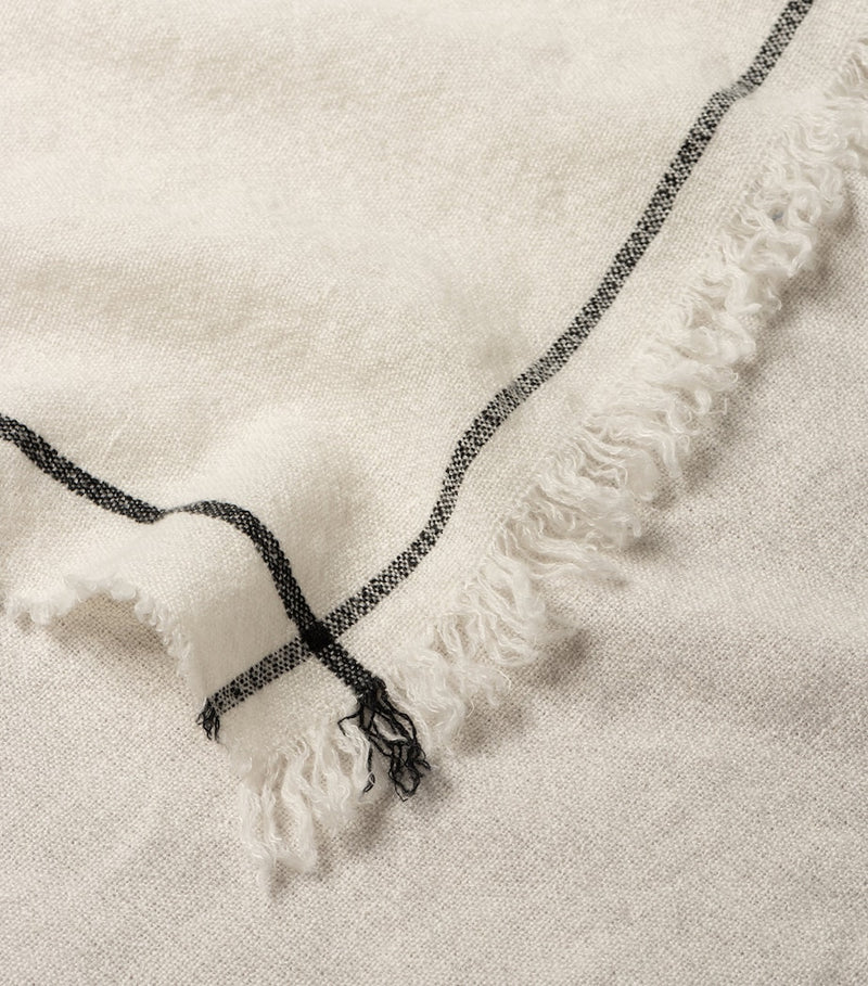 Begg x Co cashmere-linen Kos Washed Thorens throw - British product