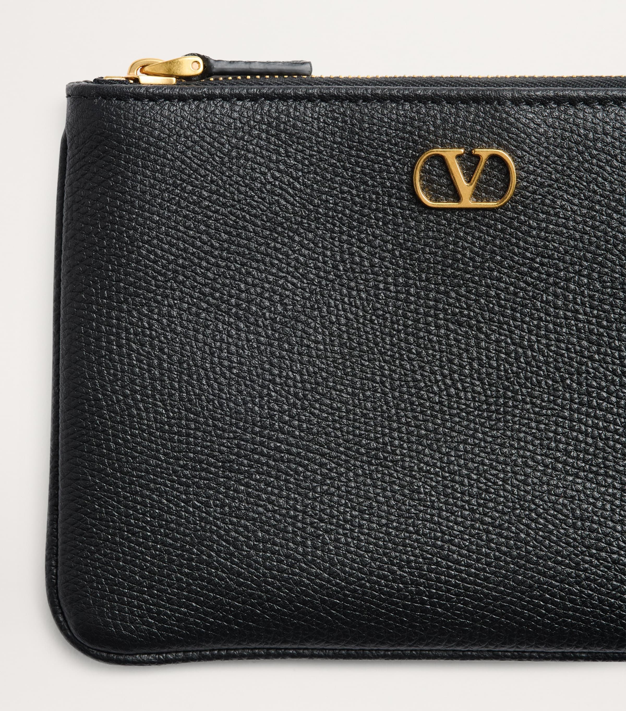 Valentino Garavani VLogo Signature leather pouch H11cm x W15.5cm, UK version
