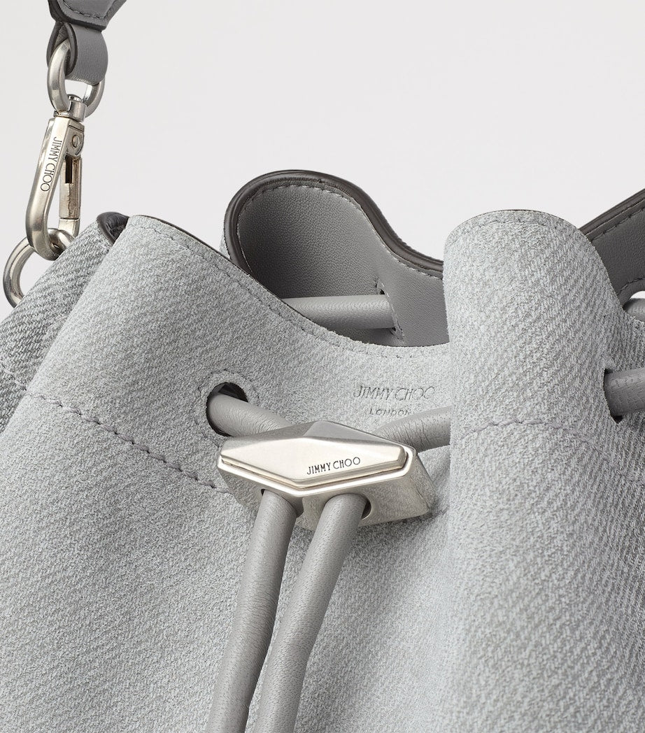 Jimmy Choo Cinch shoulder bag medium suede denim, UK version