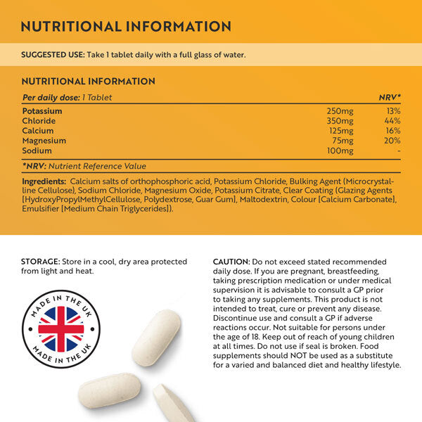Nutravita electrolyte complex 400 vegan tablets, UK version