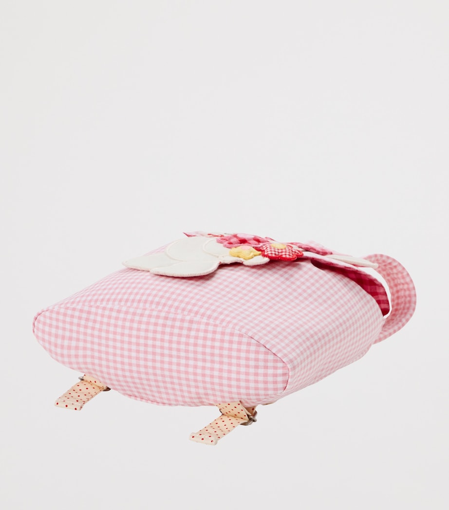 Miki House Chieco Saku cotton-blend backpack gingham - British product