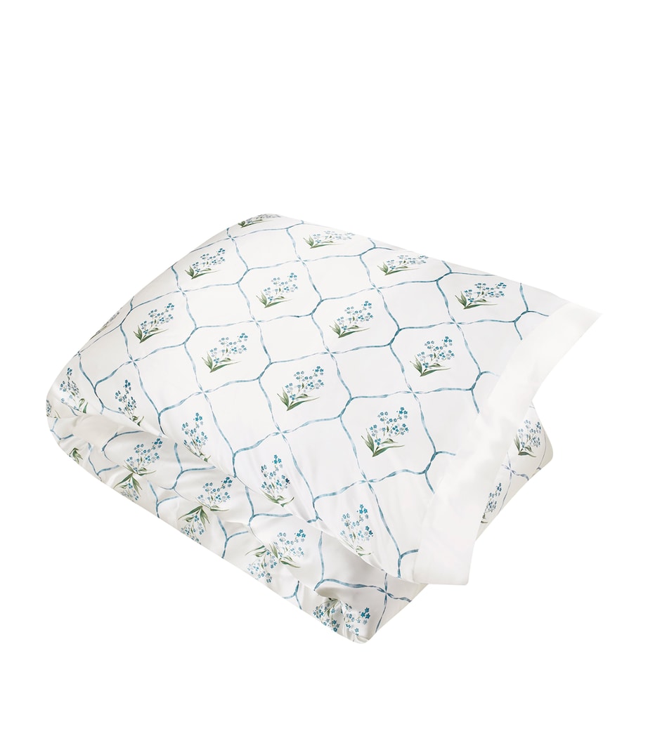 Gingerlily x Memo Press silk Forget Me Not floral duvet cover Super King (260cm x 220cm), UK version