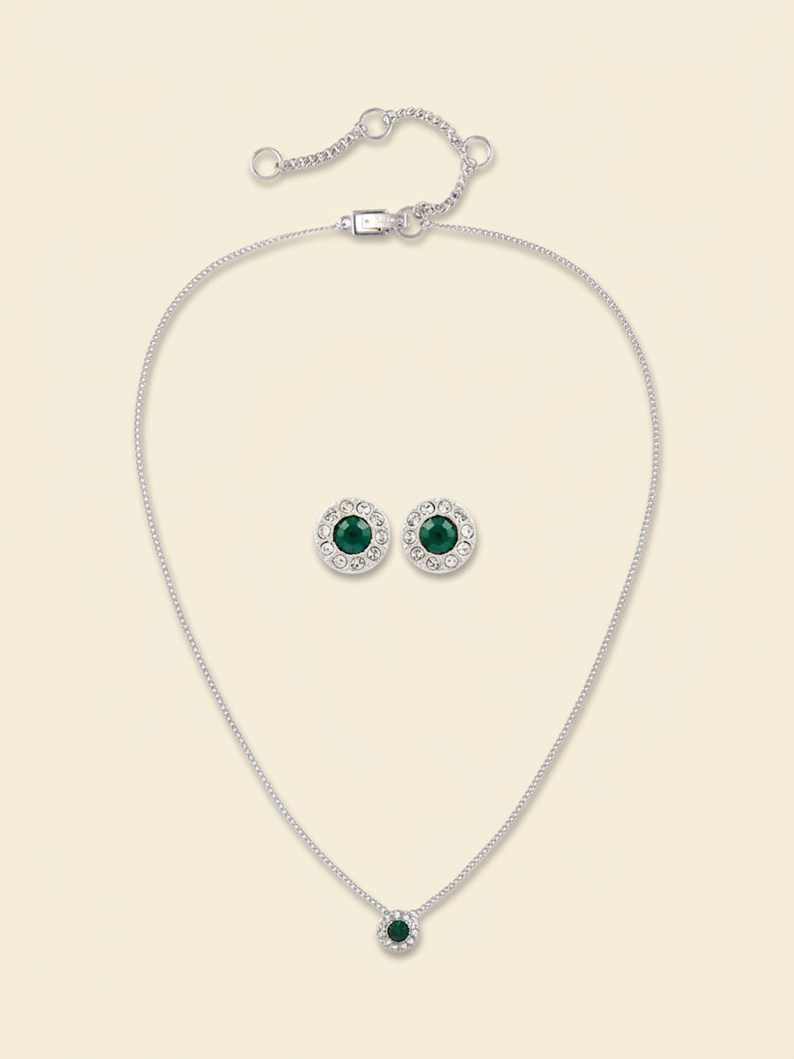 Susan Caplan Givenchy Swarovski crystal set, silver - British product