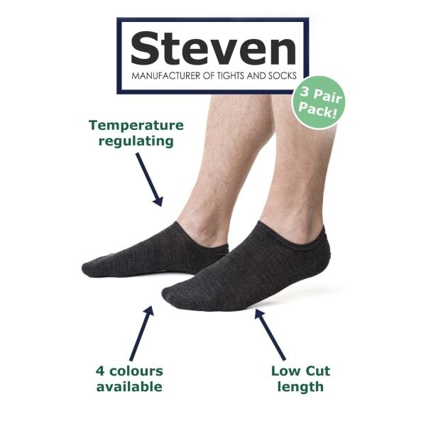 Steven merino wool invisible socks 3 pairs, UK version