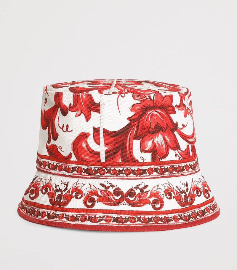 Dolce&Gabbana Majolica print cotton bucket hat - British product