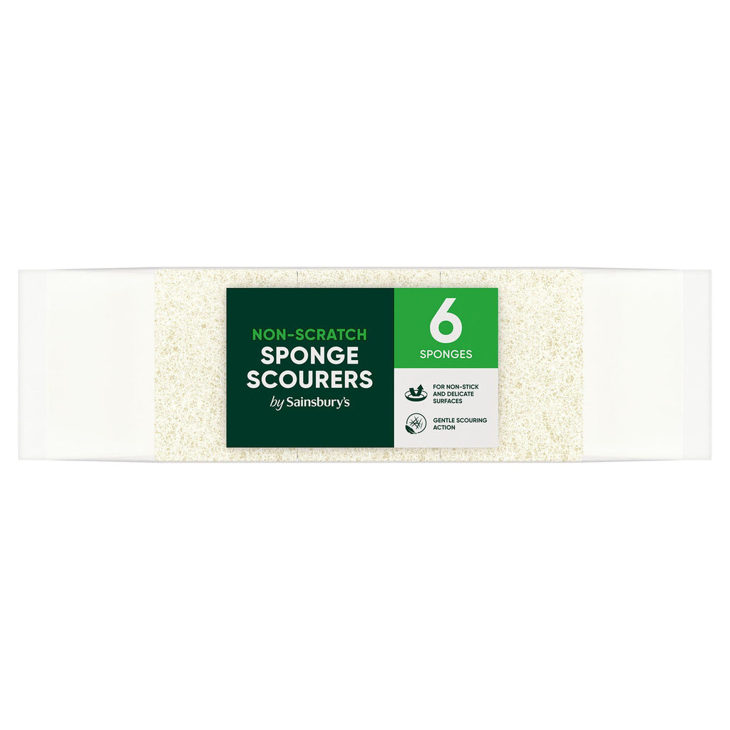 Sainsbury's Non Scratch Sponge Scourers x6