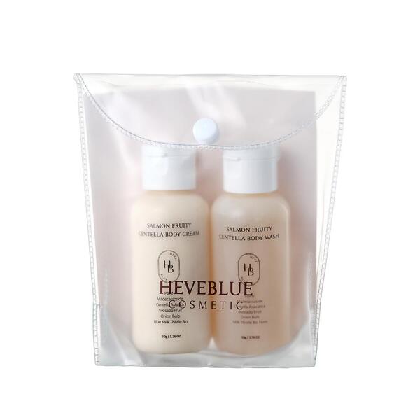 Heveblue PDRN Salmon Fruity Centella body travel kit 2pcs, UK version