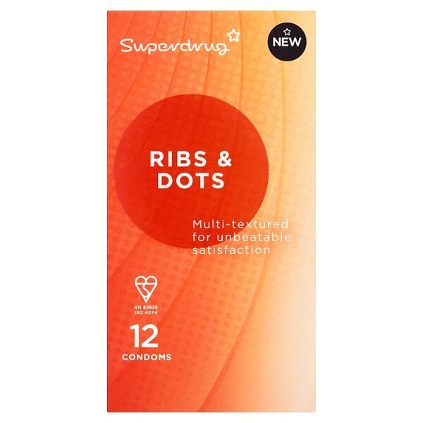 Superdrug Ribs & Dots Condoms 12s