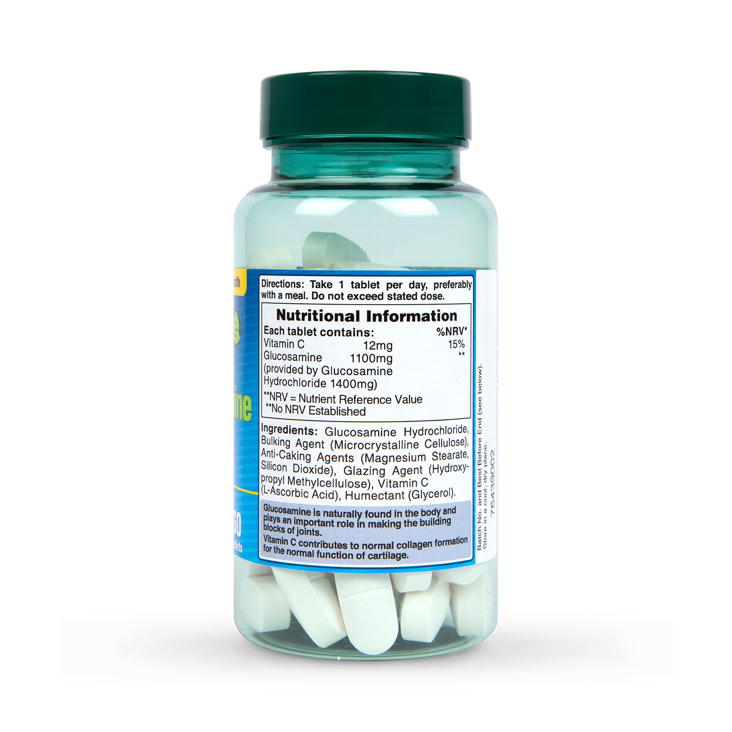 Holland & Barrett vegan glucosamine 60 tablets, UK version