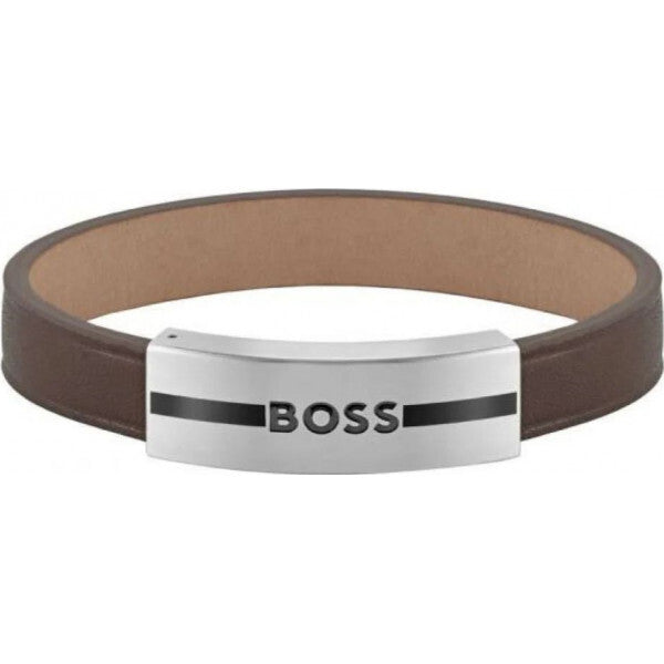 BOSS brown men's bracelet 1580496M, imported from the UK