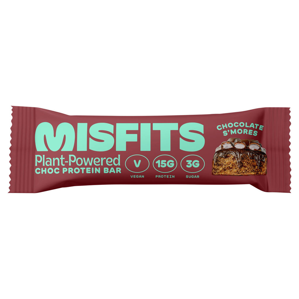 Misfits Plant Powered Choc Protein Bar Chocolate S'mores Flavour 48g