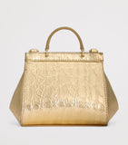 Dolce&Gabbana Kids Mini Sicily Shoulder Bag metallic leather (British brand)