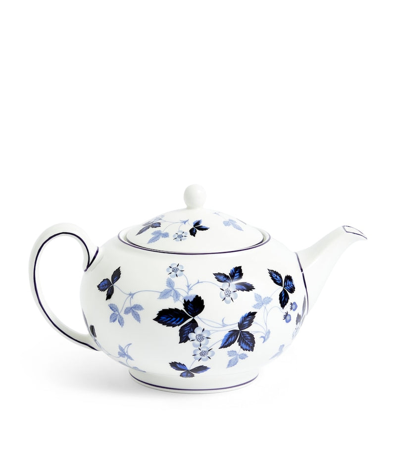 Wedgwood Wild Strawberry Inky Blue teapot (British brand)