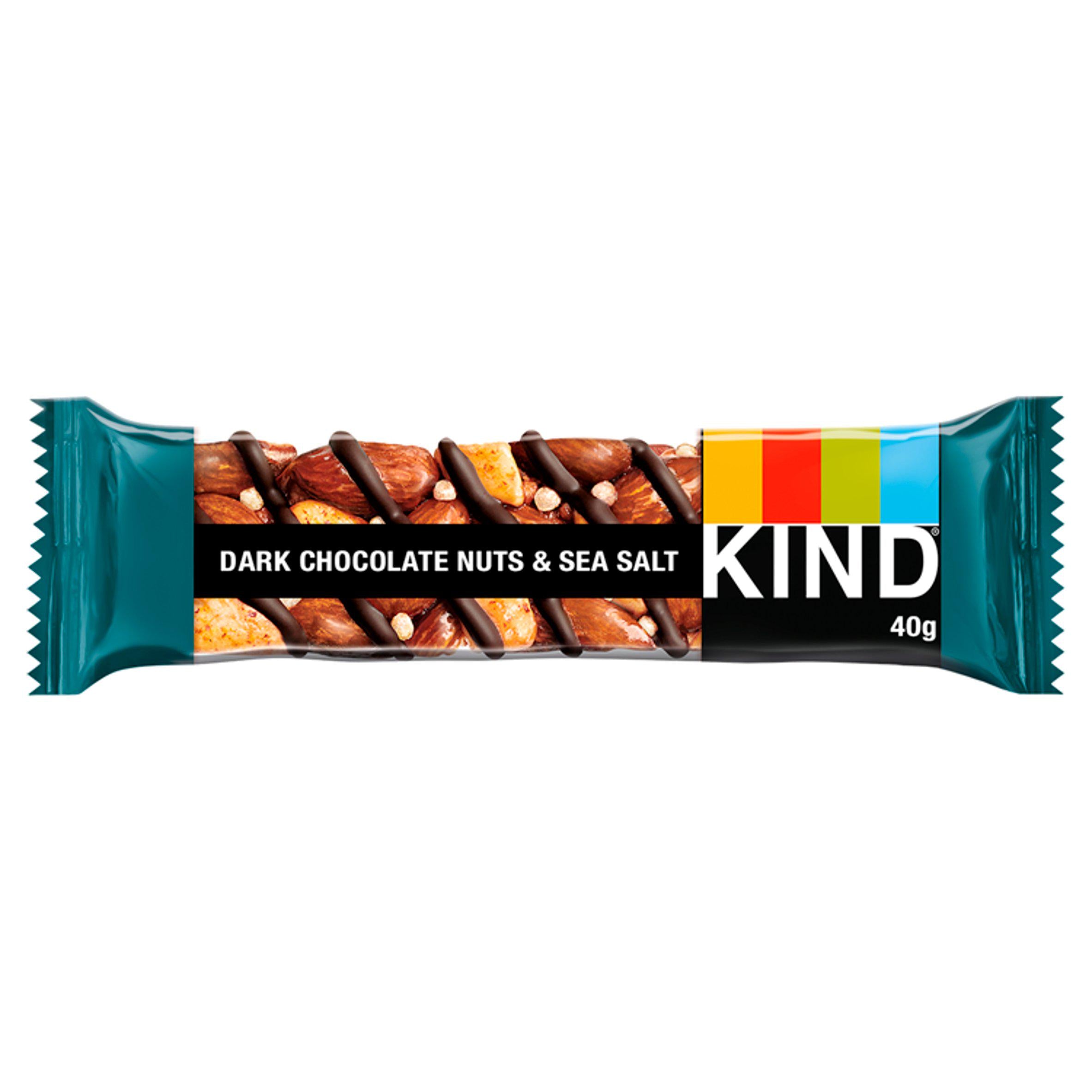 KIND Dark Chocolate Nuts & Sea Salt Snack Bar 40g GOODS Sainsburys   