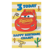 Disney Age 3 Cars Birthday Card General Household ASDA   