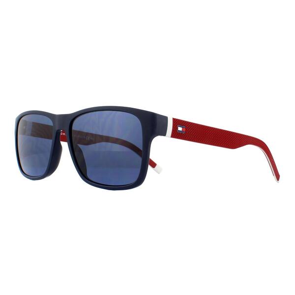 Tommy Hilfiger TH 1718/S black rectangular sunglasses, imported from the UK