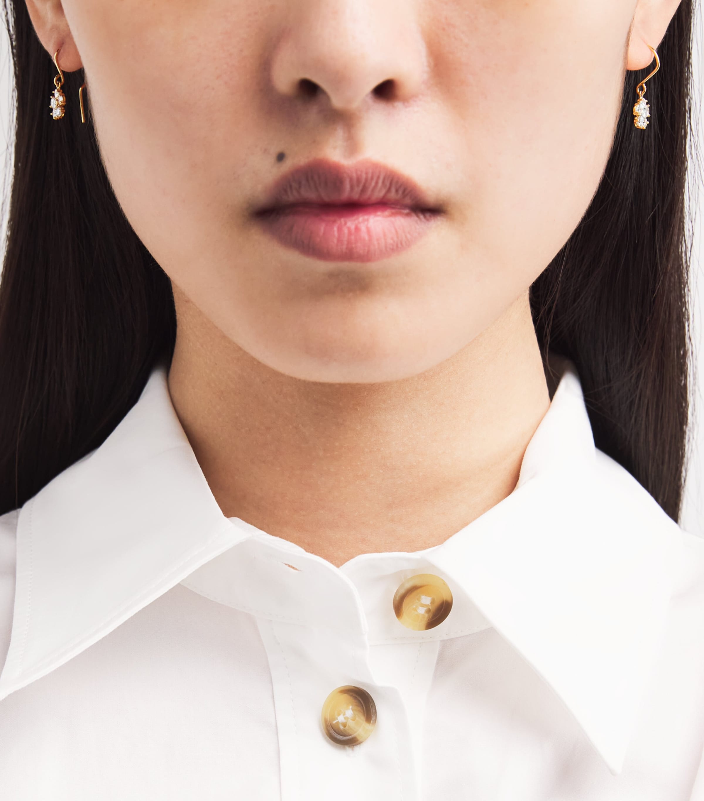 Jennifer Meyer large yellow gold and diamond Edith earrings - British product