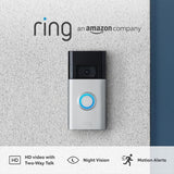 Ring Video Doorbell Gen 2 Satin Nickel, imported from the UK