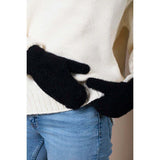 SVNX soft knitted winter mittens in pink (British brand)