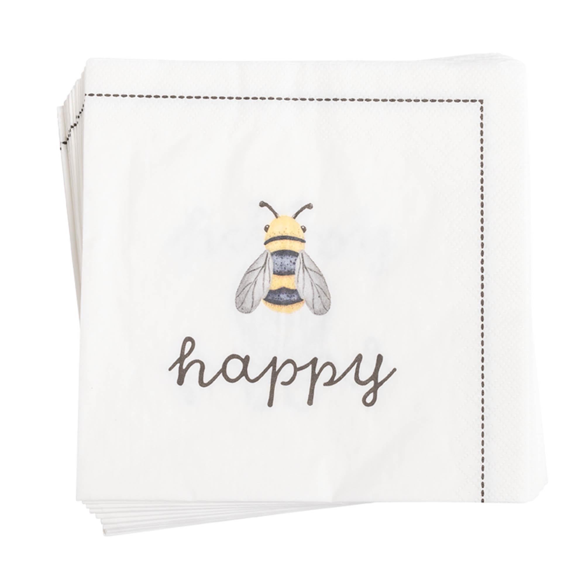 Sainsbury's Home Floral Bee Napkin 20pk GOODS Sainsburys   