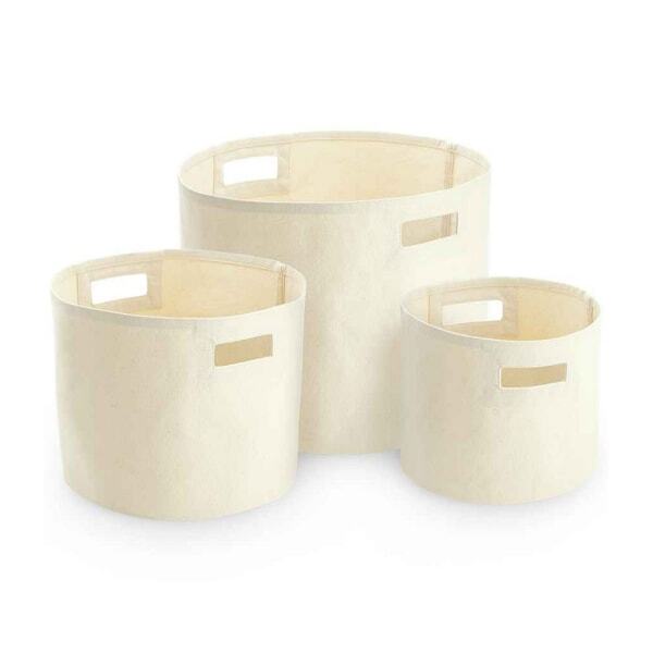 Westford Mill Canvas Storage Basket (20cm x 23cm)