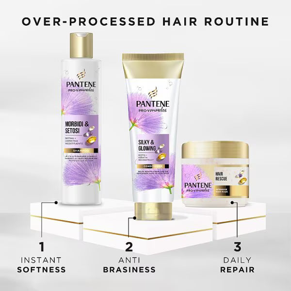 Pantene Silky & Glowing Hair Mask 300ml, imported from the UK