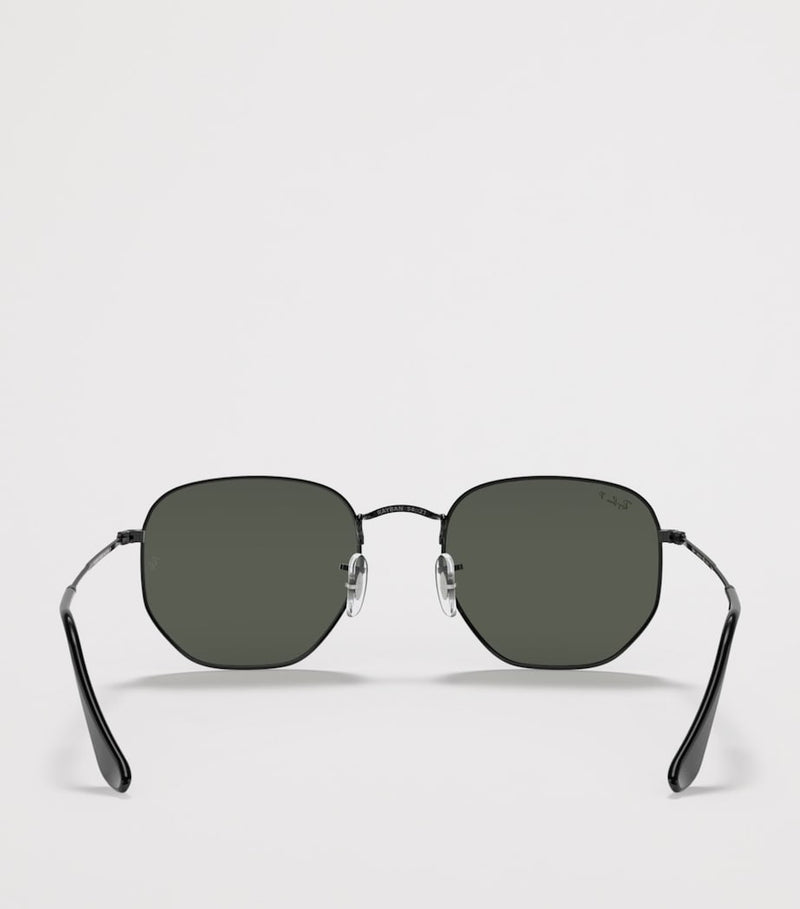 Lunettes de soleil irrégulières hexagonales en métal Ray-Ban, version UK
