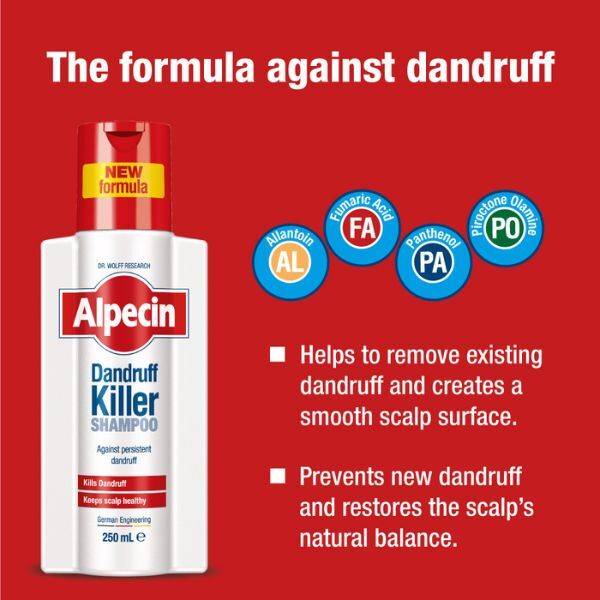 Alpecin Dandruff Killer Shampoo 2x 250ml | Removes Dandruff GOODS Superdrug   