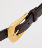 Saint Laurent leather folk buckle belt 2.5cm - British product