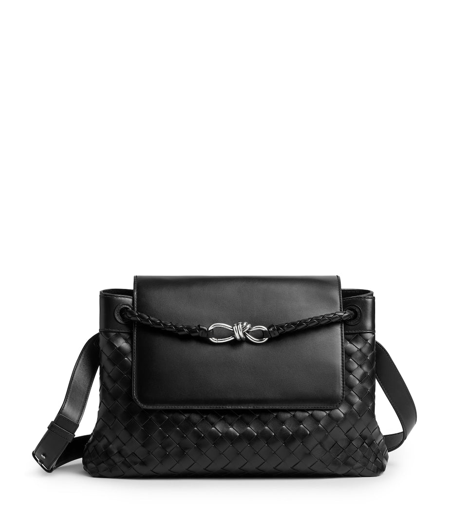 Bottega Veneta Andiamo messenger bag in calfskin with Intrecciato weave (British brand)