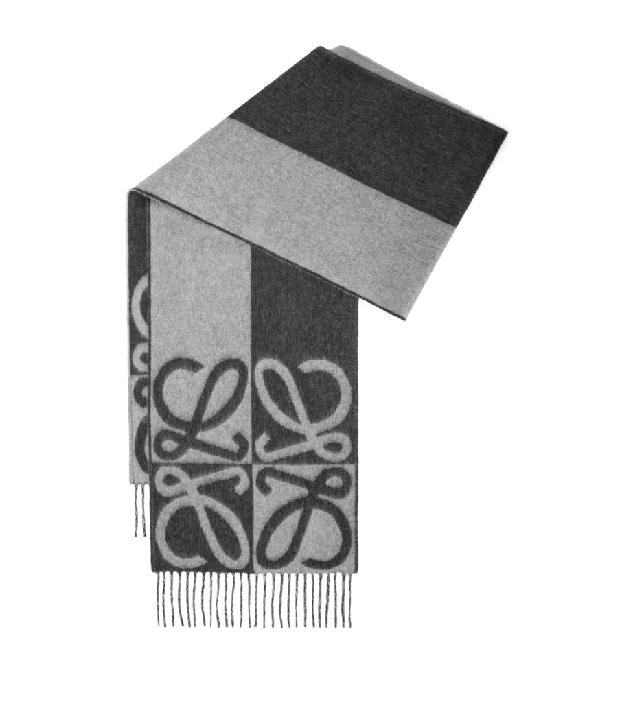 LOEWE wool-cashmere Anagram scarf, imported from the UK