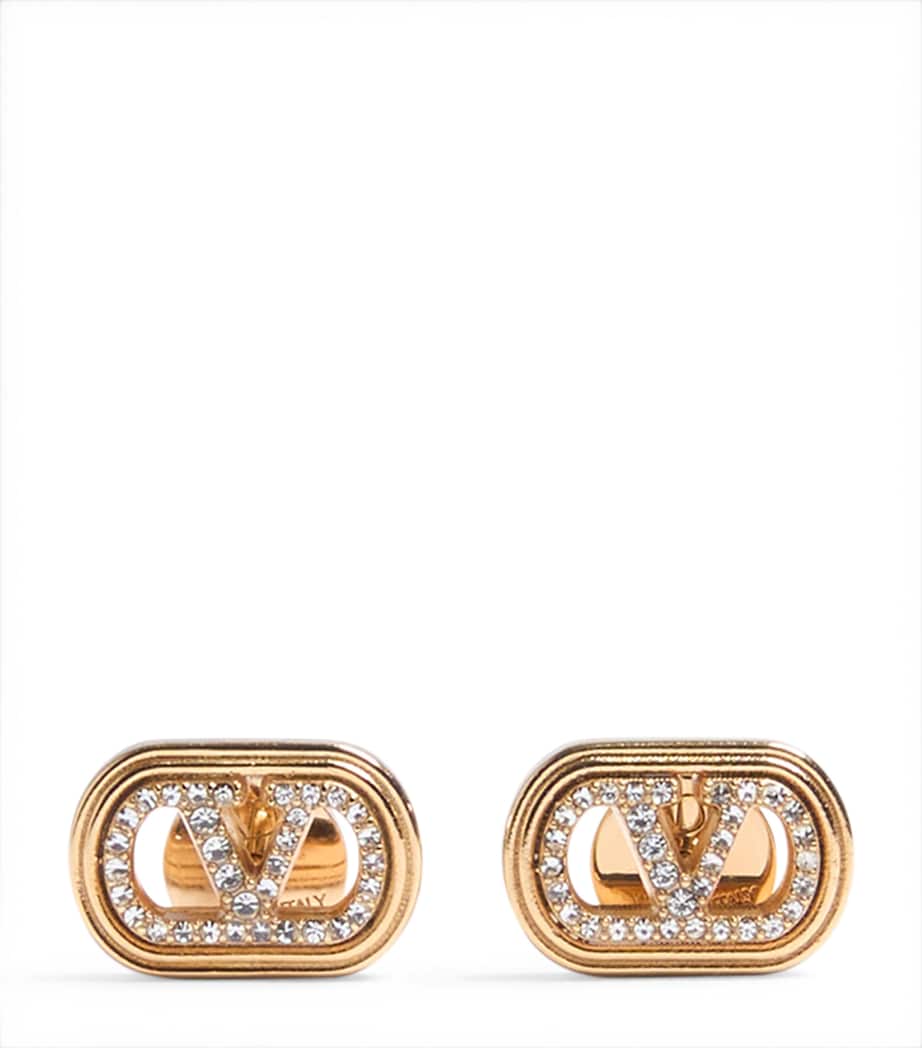 Valentino Garavani Vlogo Ovalette crystal earrings - British product