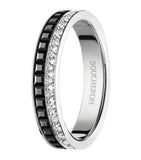 Boucheron wedding band Black Edition 18-karat white gold diamond, imported from the UK