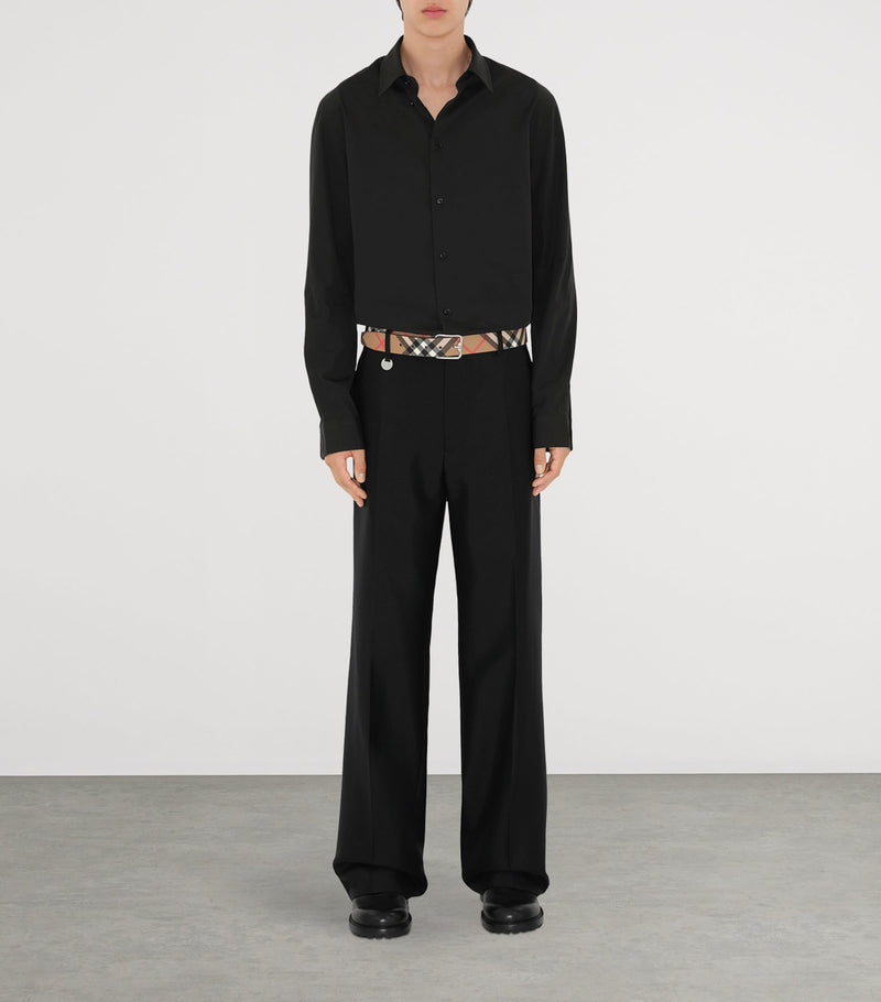 Burberry reversible Check and calf leather belt - British product