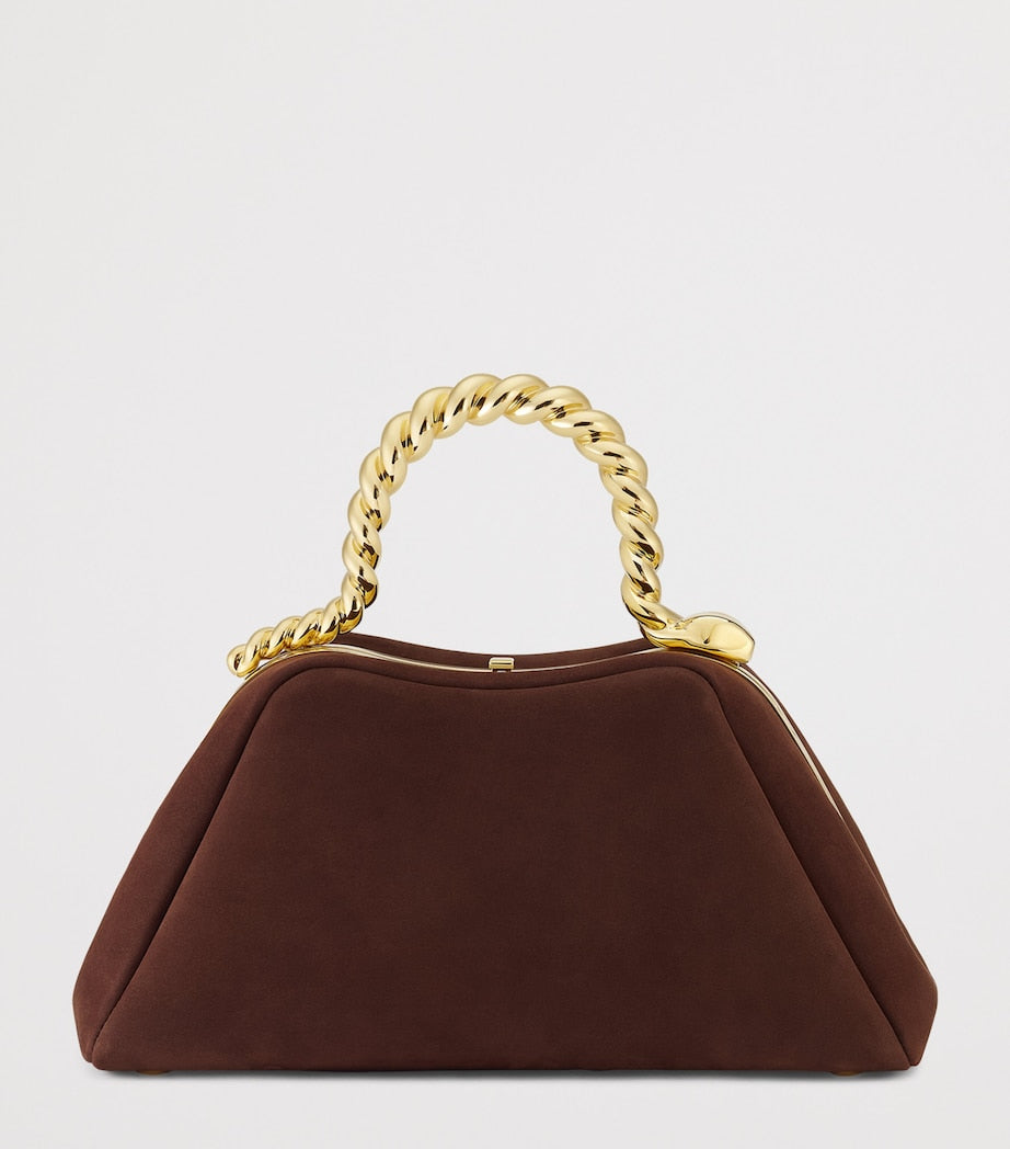 Bvlgari small nubuck leather Serpentine top-handle bag, imported from the UK