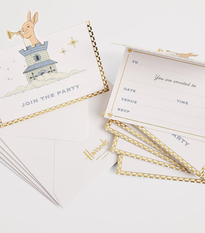 Harrods Bunny Party Invitations Pack of 8