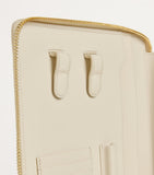 Harrods leather writing folder with A5 notebook and compartments, UK version