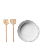 LSA International Porcelain Collective salad bowl and servers 26cm, UK version