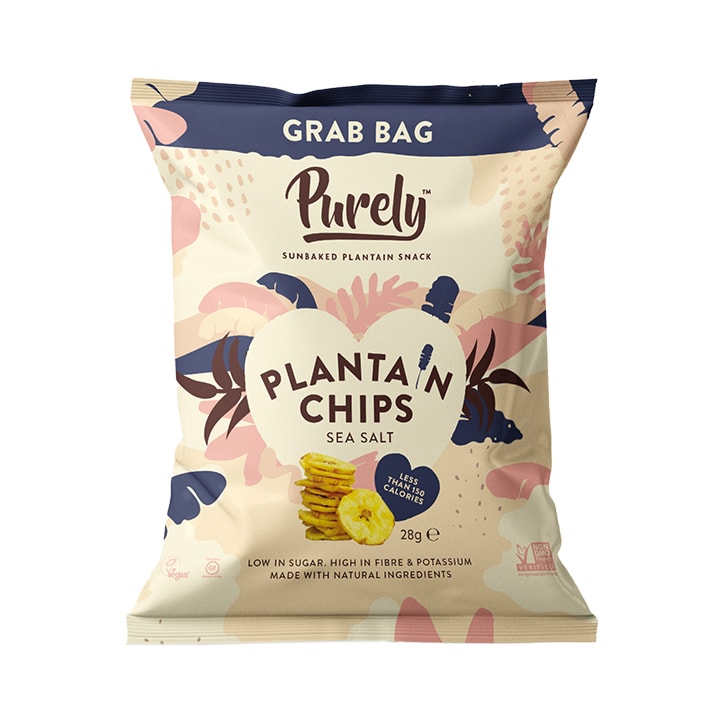 Purely Plantain Chips Nice & Spicy 28g GOODS Holland&Barrett Sea Salt  