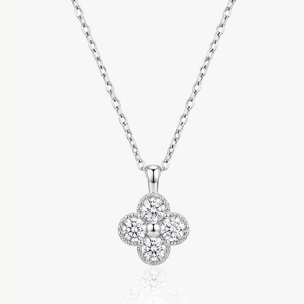 MUCHV sterling silver clover necklace 45cm (British brand)