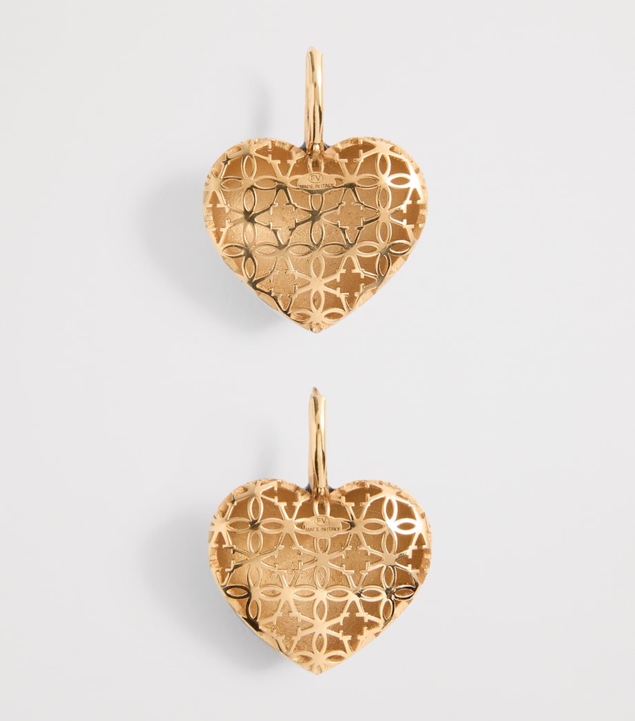 Valentino Garavani enamel Coeur Royal earrings H2.5cm x W3.5cm (British brand)