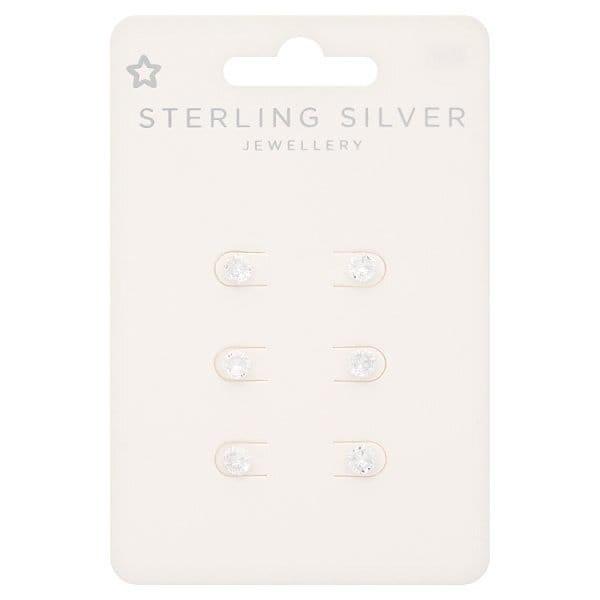 Superdrug Premium Sterling Silver Stud Trio GOODS Superdrug   