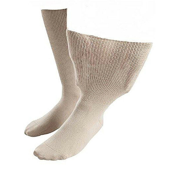 IOMI Extra Wide Soft Cotton Oedema Socks 12-14 UK GOODS Superdrug Beige  