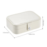 Livingandhome white PU leather jewellery box 17x12cm (British brand)