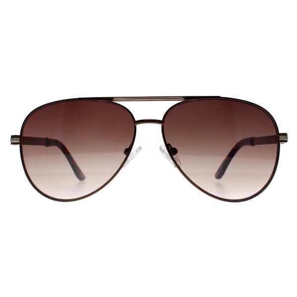 Guess men's aviator sunglasses brown gradient, UK version