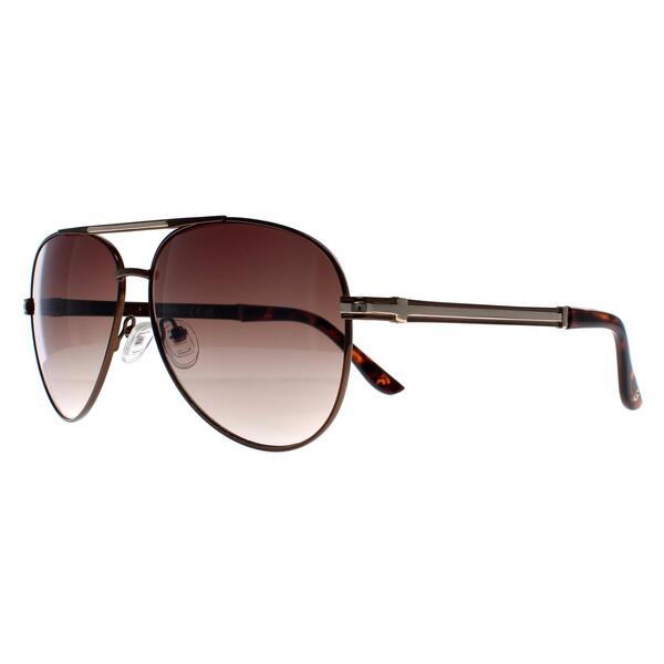 Guess men's aviator sunglasses brown gradient, UK version