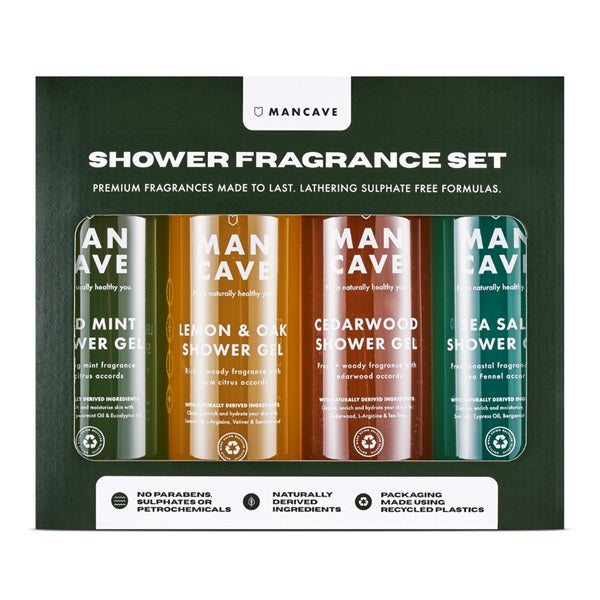 ManCave shower gel fragrance gift set 4x500ml (British brand)