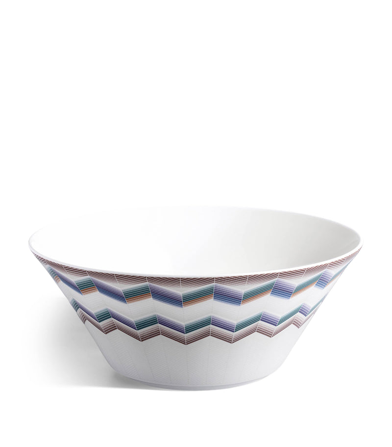 Missoni Home porcelain salad bowl zigzag pattern 26.5cm, imported from the UK