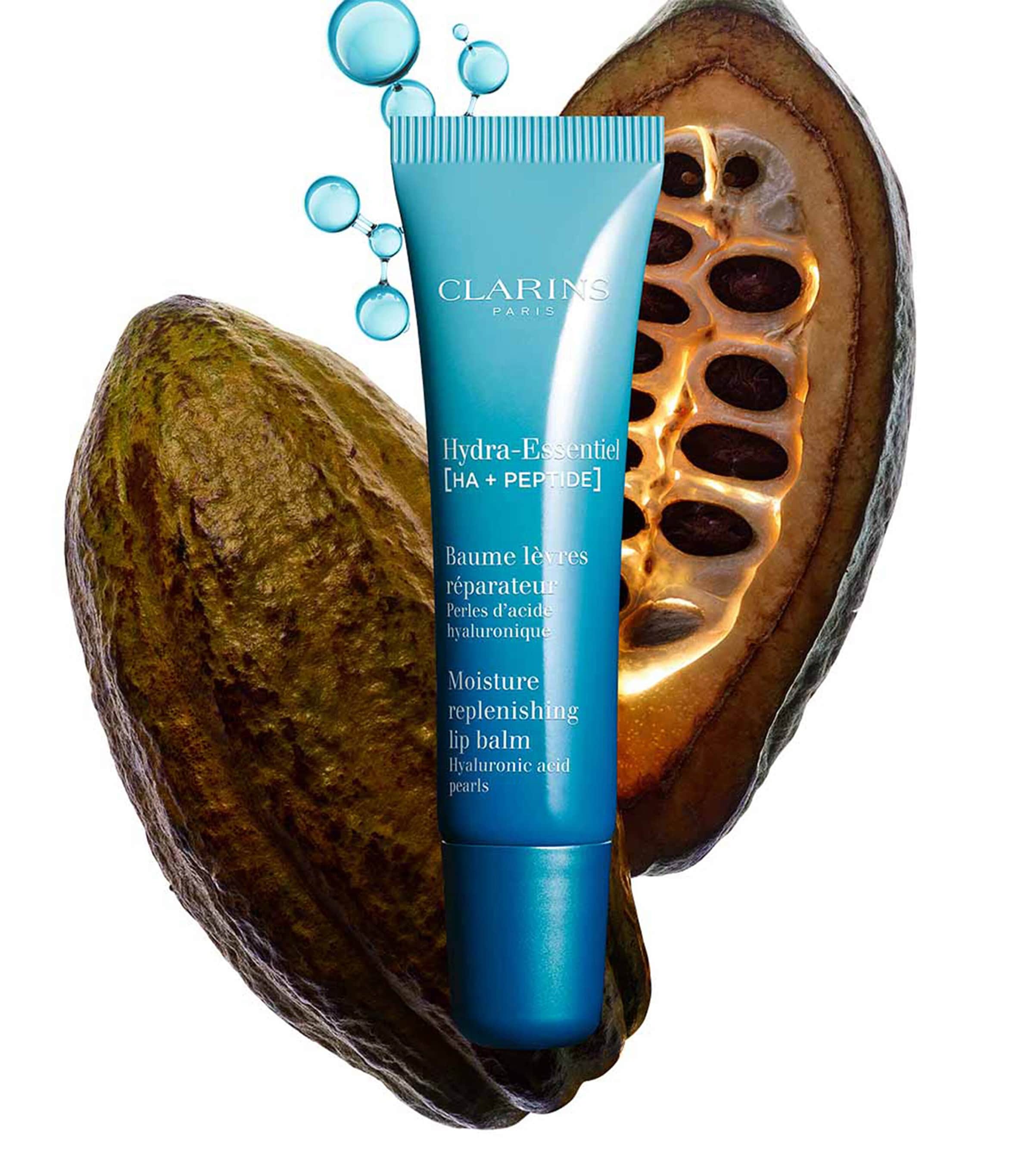 Clarins Moisture Replenishing Lip Balm with Hyaluronic Acid and Peptides 15ml - British product